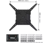 AVF GL400 Fixed TV VESA Bracket For 26-55" 40KG TV