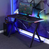 XRocker Lumio RGB Compact Gaming Desk With 3-Side App-Controlled Lighting