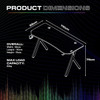 XRocker Lumio RGB Compact Gaming Desk With 3-Side App-Controlled Lighting