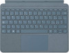 Microsoft Surface Go Type Cover - Ice Blue Alcantara, Backlit Keyboard
