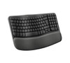Logitech Wave Keys Wireless Bluetooth Keyboard with Palm Rest QWERTY - Graphite