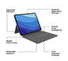 Logitech Combo Touch iPad Pro 12.9" Keyboard Folio Case Oxford Grey