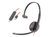 Poly Blackwire C3210 Monaural USB-A Wired Headset with Noise-Cancelling Mic