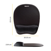 Fellowes Memory Foam Mouse Pad with Ergonomic Wrist Rest - Black (9176501)