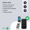 Doro 6820 Flip Phone, Unlocked with Assistance Buttons + Easy to Read and Hear