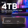 Crucial T705 4TB PCIe Gen5 NVMe M.2 SSD Up to 14100MB/s CT4000T705SSD3