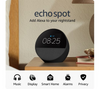 Amazon Echo Spot Smart Alarm Clock Alexa Bluetooth Speaker Black