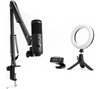NOS X700 Streaming Kit Bundle with Microphone Webcam Ring Light & Boom Arm