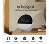 Amazon Echo Spot 2024 Smart Alarm Clock with Alexa Glacier White