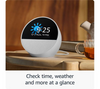 Amazon Echo Spot 2024 Smart Alarm Clock with Alexa Glacier White