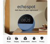 Amazon Echo Spot 2024 Smart Alarm Clock with Alexa Ocean Blue