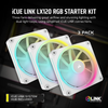 Corsair iCUE LINK LX120 RGB 120mm PWM White Triple Fan Starter Kit – image 8