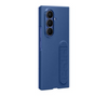Official Samsung Galaxy Z Fold 7 Silicone Navy Case with Integrated Grip Stand