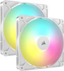 Corsair RS140 ARGB 140mm PWM Case Fans Dual Pack White 