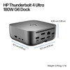 HP Thunderbolt 4 Ultra 180W G6 Docking Station 40Gbps USB-C Multi-Monitor Hub