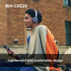Sony WH-CH520 Wireless Bluetooth On-Ear Headphones Pink Lightweight 50hr Battery
