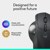Logitech MX Ergo S Wireless Trackball Mouse Ergonomic Bluetooth USB-C Black