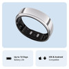 RingConn Gen 2 Smart Ring Size 8 Silver Health Sleep Tracker Heart Rate SpO2