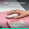 Logitech POP Mouse Wireless Bluetooth Optical 4000 DPI Silent Emoji Rose Pink