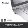 Logitech Signature M650 L Wireless Mouse Large Silent Bluetooth Logi Bolt White