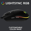 Logitech G203 LIGHTSYNC RGB Wired Optical Gaming Mouse 8000 DPI 6 Button Black – image 2