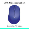 Logitech M330 Silent Plus Wireless Optical Mouse 2.4GHz USB Nano Receiver Blue