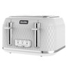 Breville Curve 4 Slice Toaster Wide Slot High Lift Defrost White & Chrome