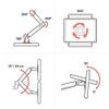 Ergotron LX Dual Stacking Monitor Arm Tall Pole Desk Mount for 2 Screens to 40"