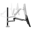 Ergotron LX Dual Stacking Monitor Arm Tall Pole Desk Mount for 2 Screens to 40"