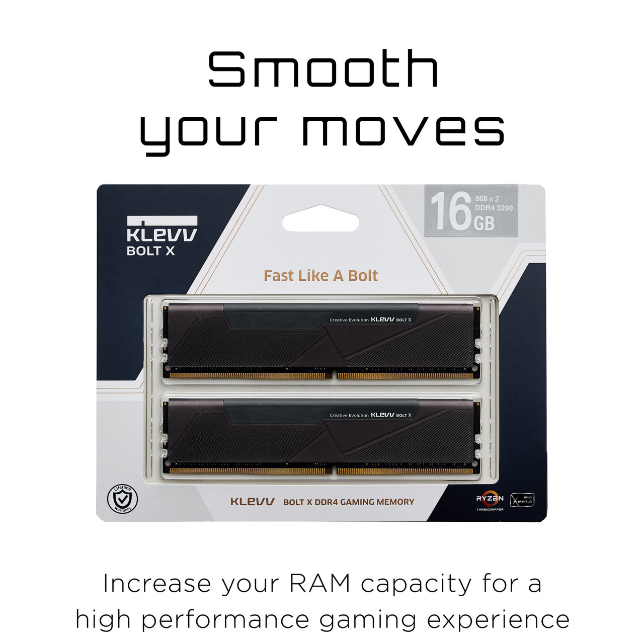 Klevv BOLT X 16 GB 2x8GB DDR4 3200MHz RAM | TAB Retail