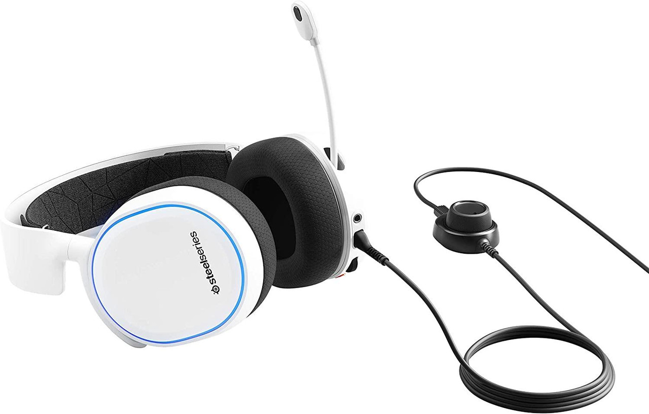 Buy SteelSeries Arctis 5 On Ear RGB Gaming Headset, White Online
