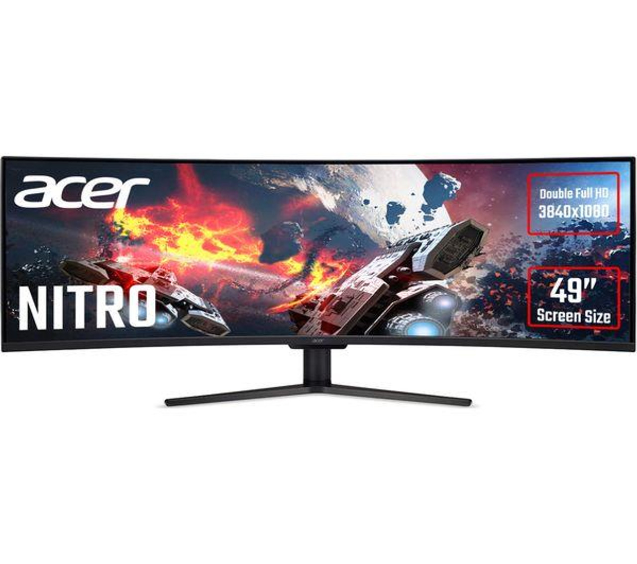 Acer Nitro EI491CRP 49 FHD 3840 x 1080p 144Hz Curved LCD Gaming Monitor  Black - TAB Retail
