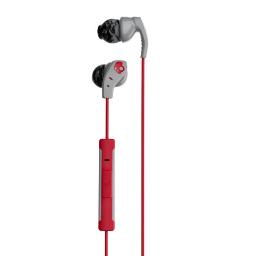 Skullcandy Method Sport In Ear Wired Earphones With Mic - Grey & Red
