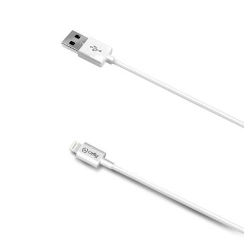 Celly USB-A to Lightning Cable White 2 metre (2m) For iPad / iPhone / iPod