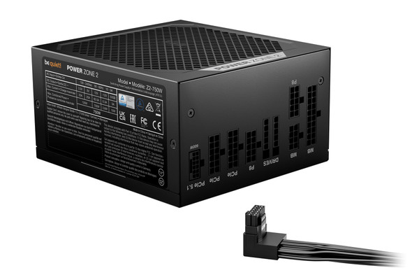 be quiet! Power Zone 2 750W PSU - 80 PLUS Platinum, Semi-Passive Cooling, Pure Wings 3 Fan, PCIe 5.1/ATX 3.1 Compatibility, 10-Year Warranty – image 2