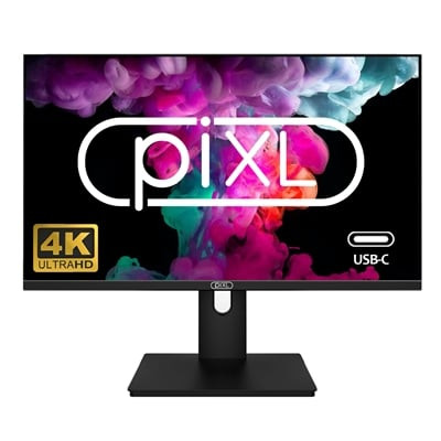 piXL PX27UDH4K 27 Inch 60Hz 4K IPS Monitor with 3840 x 2160 Resolution, 5ms Response Time, 60Hz Refresh Rate, USB-C, USB-B, USB-A, HDMI, Display Port & VESA Mount