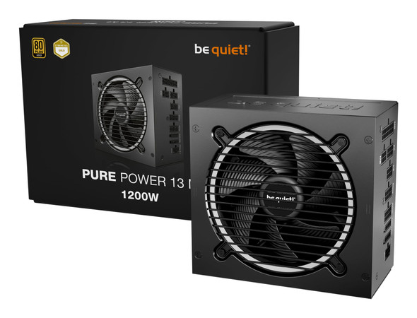 be quiet! Pure Power 13 M 1200W PSU, 80 PLUS Gold, Exceptionally Quiet 120mm Fan, ATX 3.1, 10 Year Warranty