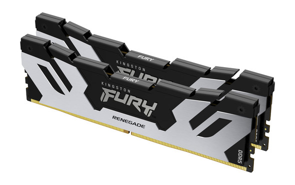 Kingston FURY Renegade KF564C32RSK2-32 32GB (2x 16GB) U-DIMM System Memory, 6400MHz, DDR5, CL32, Silver, Intel XMP