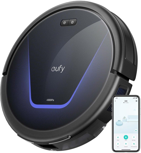 Eufy Clean G50 Robot Vacuum Cleaner 4000Pa Strong Suction Pet Hair Carpet Floors