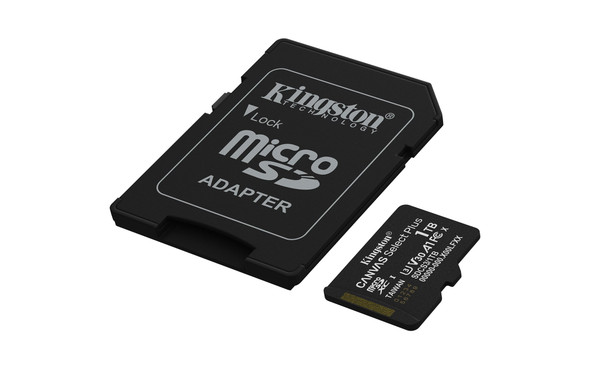 Kingston Technology 1TB microSDXC Canvas Select Plus Gen3 150MB/s A1 Card + Adapter