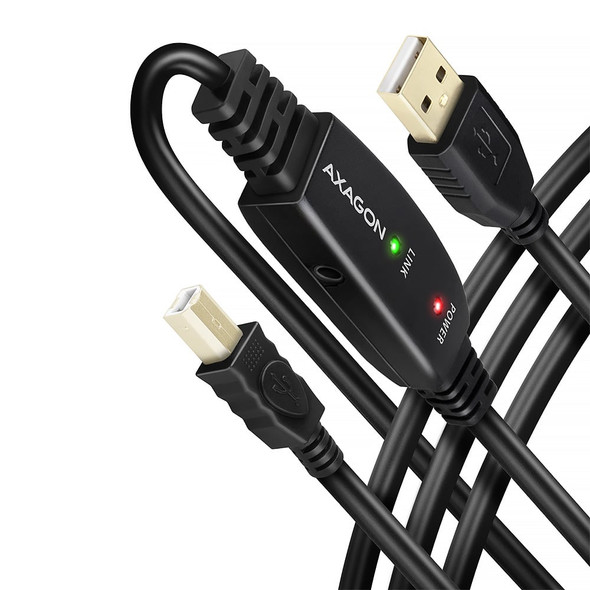 Axagon ADR-210B USB 2.0 A-M -> B-M active connecting/repeater cable 10m