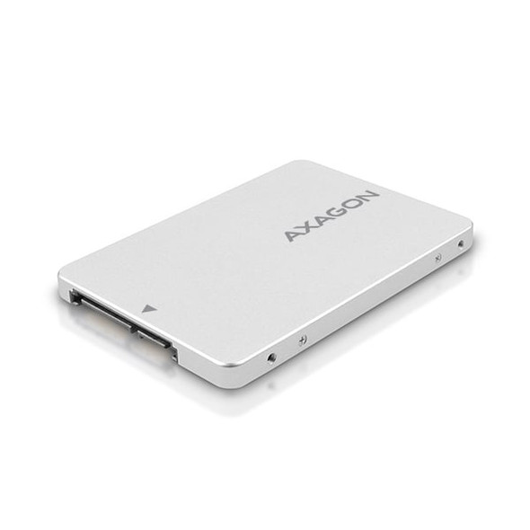 Axagon RSS-M2SD SATA - M.2 SATA SSD, internal 2.5" ALU box, silver