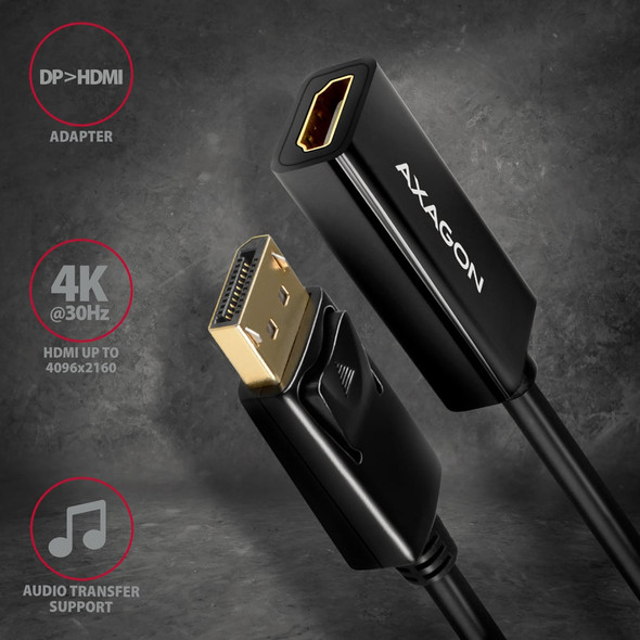 Axagon RVD-HI14N DisplayPort -> HDMI 1.4 adapter 4K/30Hz