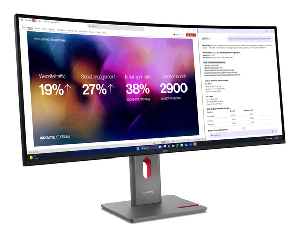 Lenovo ThinkVision P40WD-40 39.7" 5K2K IPS 120Hz Monitor USB-C Height Adjustable - 64B4XAT1EU – image 2