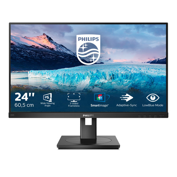 Philips S Line 23.8" Full HD IPS 75Hz Monitor Height Adjustable Speakers - 242S1AE/00