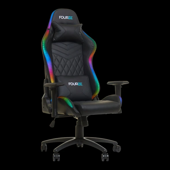 FOURZE Lightning RGB Chair in Black with RGB Lighting - FZ-GC100-001