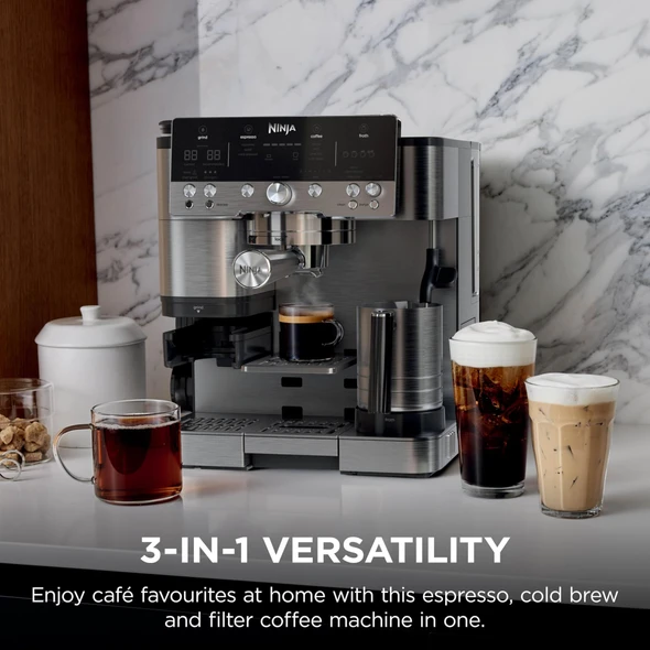Ninja Luxe Cafe Premier Bean to Cup Espresso Coffee Machine Cold Brew 2L 9 Bar