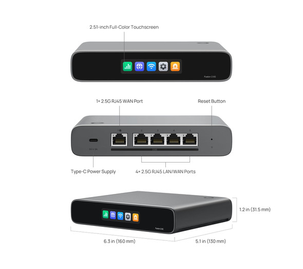 TP-Link Omada Fusion 2.5G Gateway Controller, Quad-Core CPU, 5x 2.5G Ports – image 2