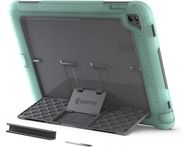 Griffin Survivor Slim Tough Case and Stand for Apple iPad Pro 9.7 - Green / Grey