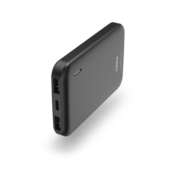 Hama Pocket 5 Power Bank 5000mAh Portable Phone Charger Dual USB-A Anthracite